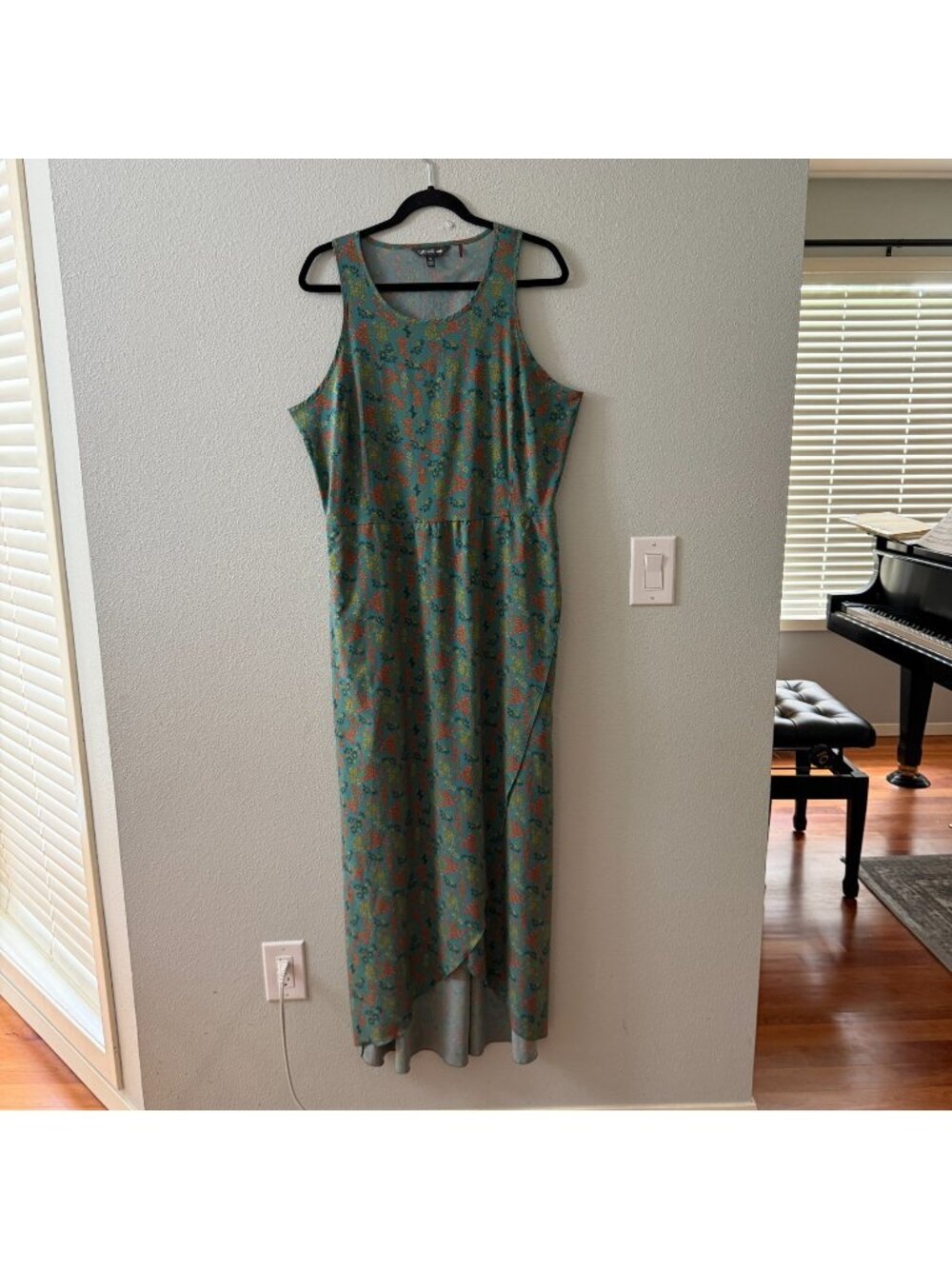 Toad & Co 2026 Sunkissed Maxi Dress Womens XL Blue Floral Athleisure